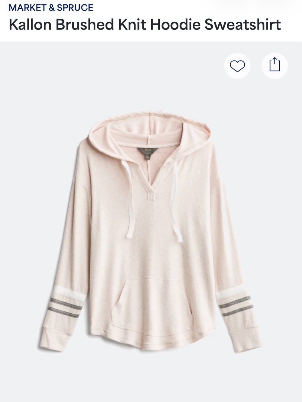 Stitch Fix Market & Spruce Soft Knit Hooded Pullover size medium